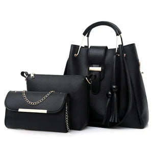 03 Pieces Ladies Handbags Ultimate PU Leather New Arrival